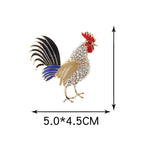 Rooster Rhinestone Alloy Brooch PA3482