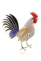 Rooster Rhinestone Alloy Brooch PA3482