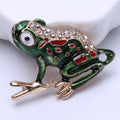 Frog Rhinestone-Embellished Alloy Brooch PA3486