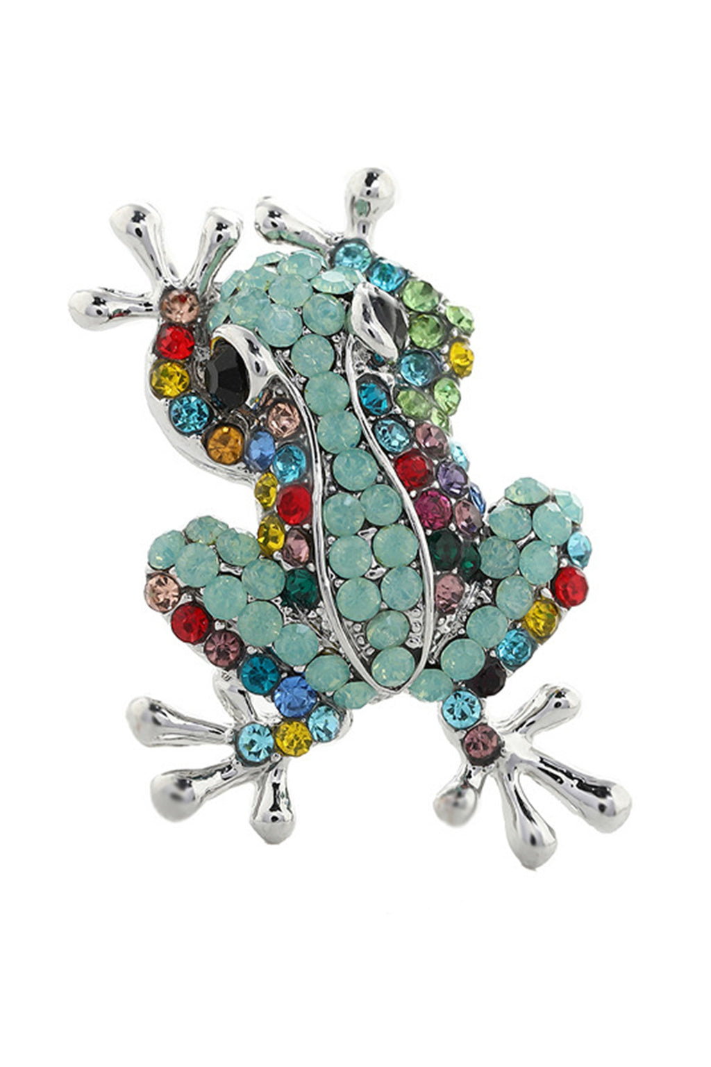 Frog Rhinestone Brooch PA3487 - view 2