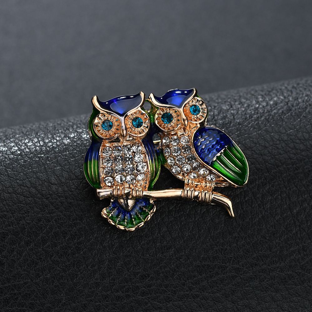 Owls Brooch PA3489
