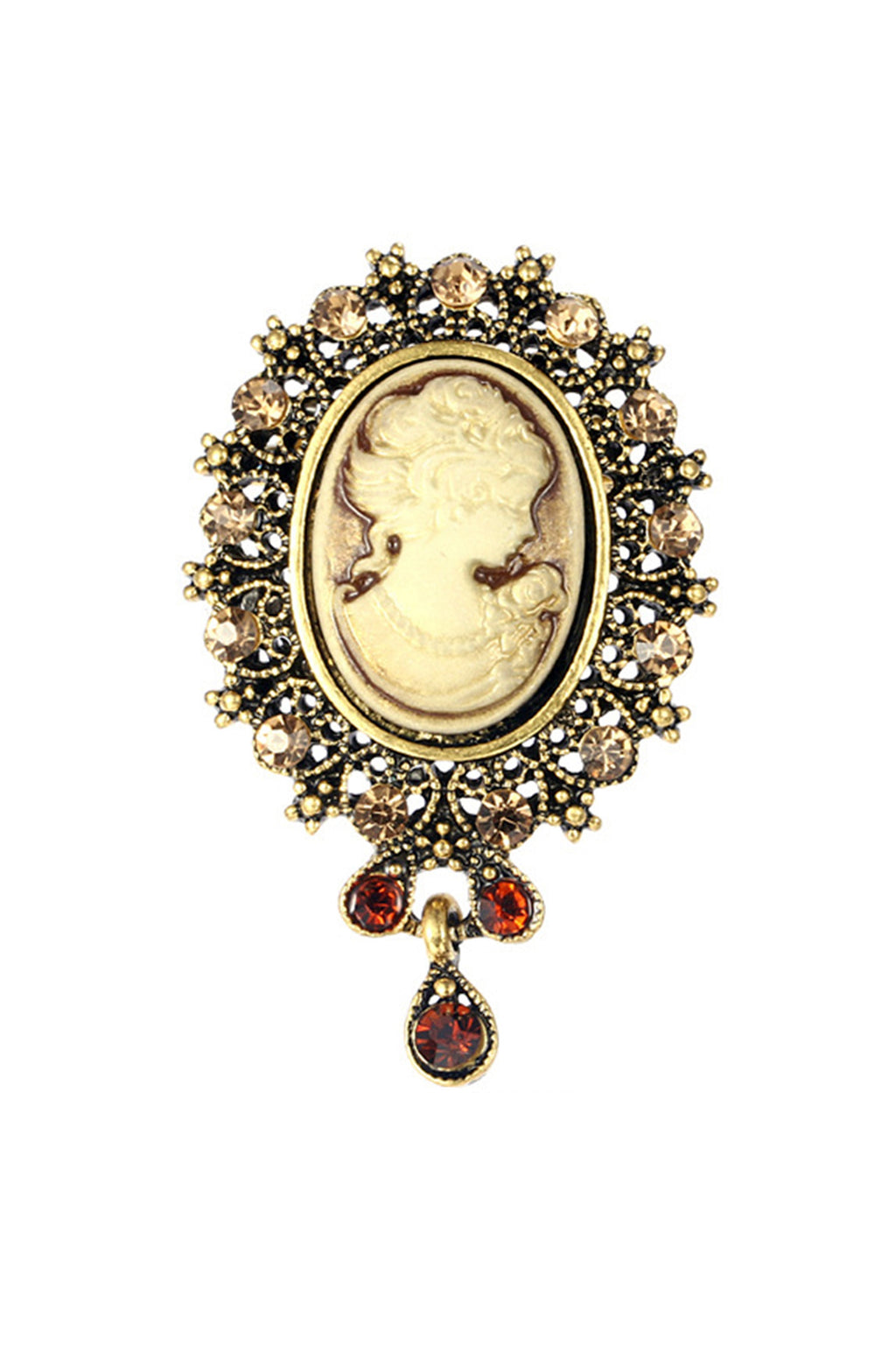 Baroque Portrait Brooch PA3504