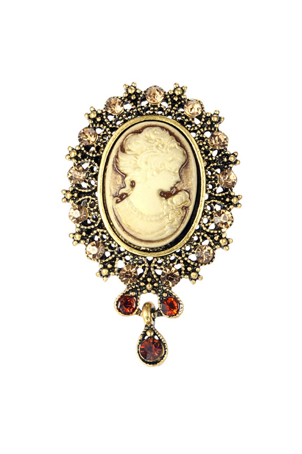 Baroque Portrait Brooch PA3504