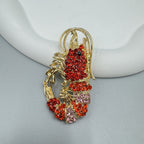 Shrimp Rhinestone Brooch PA3514 - view 3
