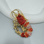 Shrimp Rhinestone Brooch PA3514 - view 4