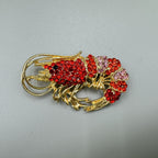Shrimp Rhinestone Brooch PA3514 - view 5