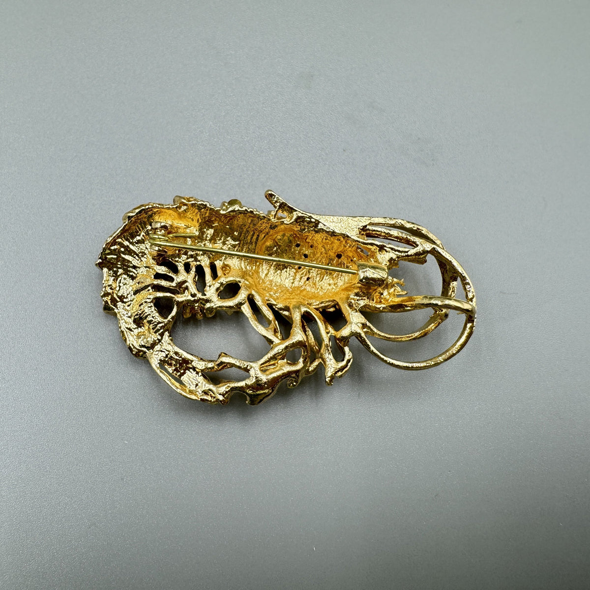 Shrimp Rhinestone Brooch PA3514 - view 6
