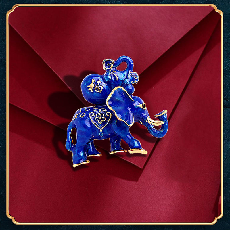Elephant Alloy Brooch PA3526