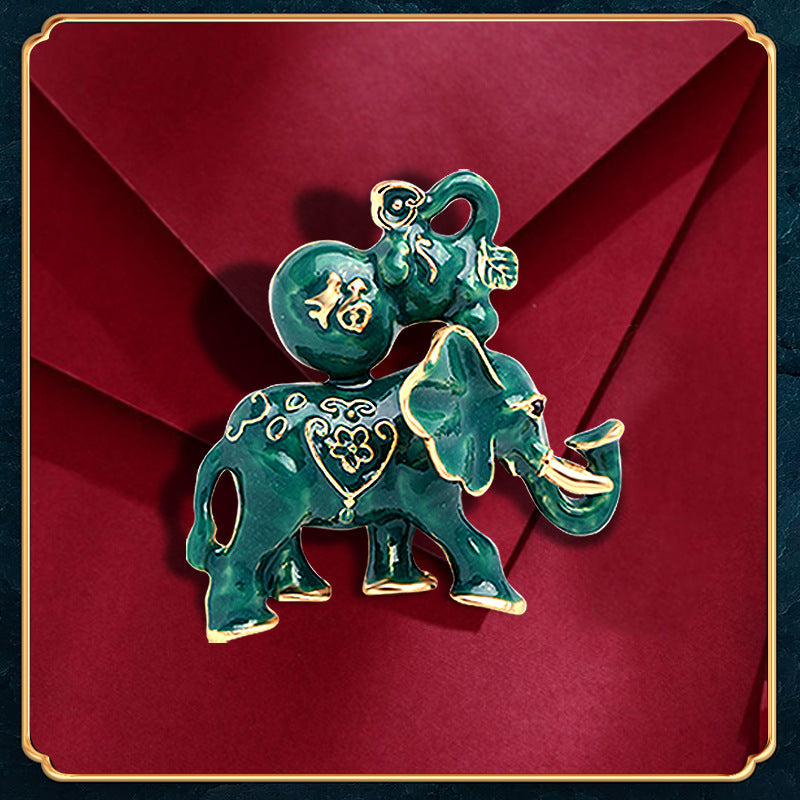 Elephant Alloy Brooch PA3526