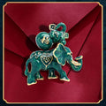 Elephant Alloy Brooch PA3526