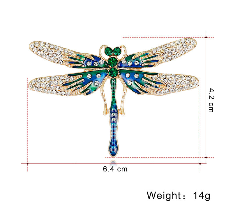 Dragonfly Pearl Alloy Brooch PA3530