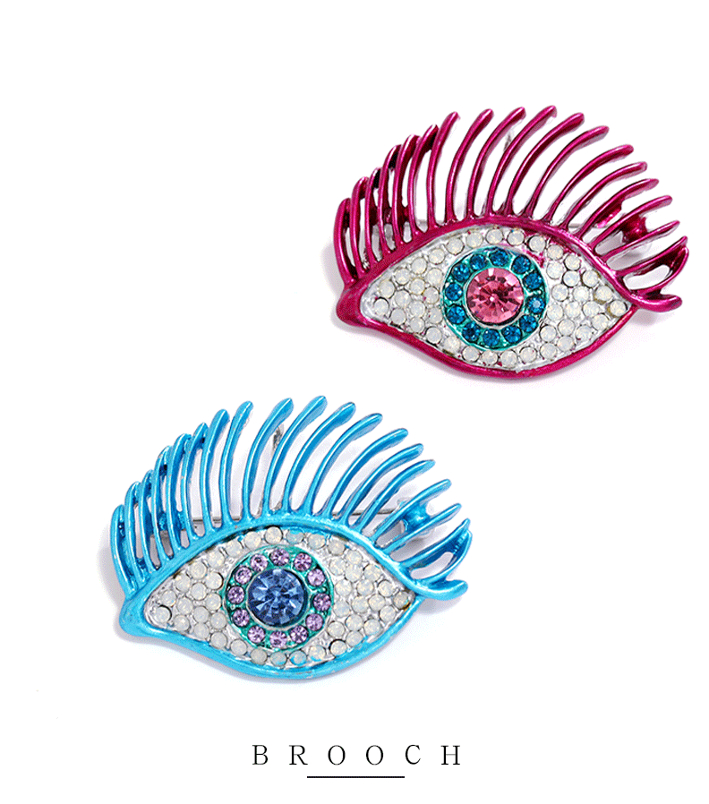 Evil Eye Rhinestone Brooch PA3557