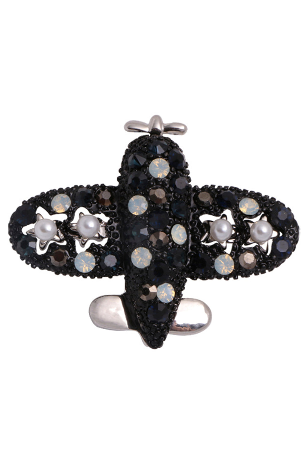 Plane Rhinestone Brooch PA3566