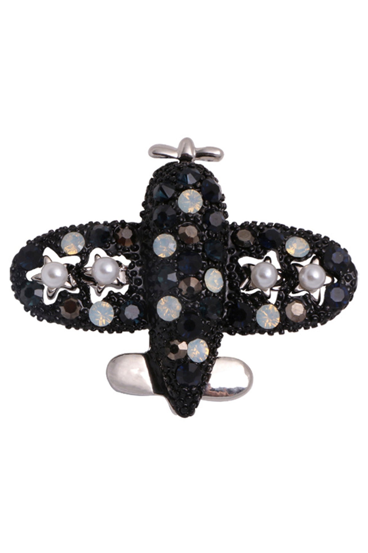 Plane Rhinestone Brooch PA3566