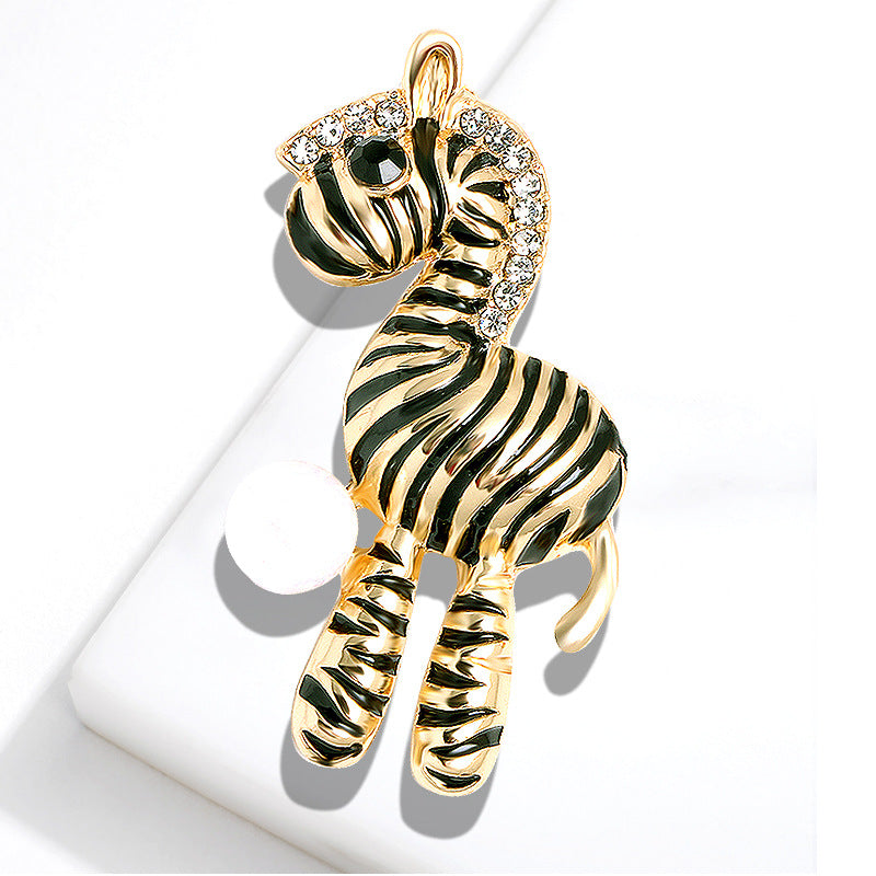 Zebra Alloy Brooch PA3567