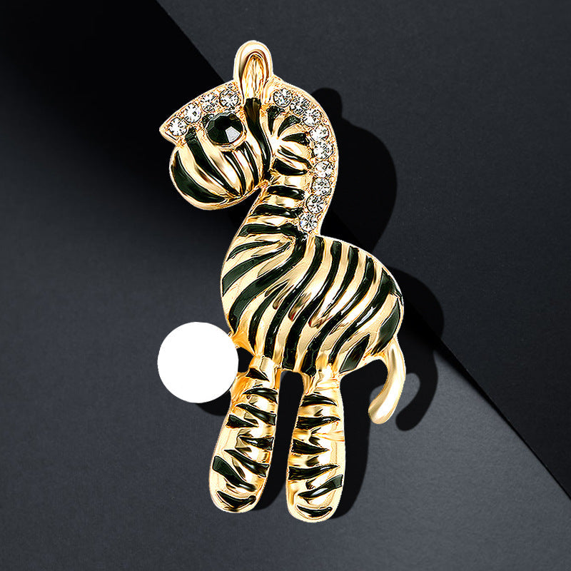 Zebra Alloy Brooch PA3567