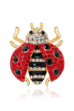 Ladybug Alloy Rhinestone Brooch PA3585