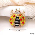 Ladybug Alloy Rhinestone Brooch PA3585 - view 2