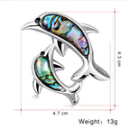 Dolphin Alloy Brooch PA3592