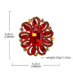 Baroque Floral Rhinestone Brooch PA3604 - view 2