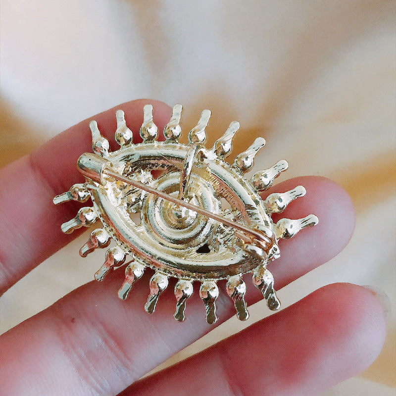 Evil Eye Rhinestone Brooch PA3615 - view 4