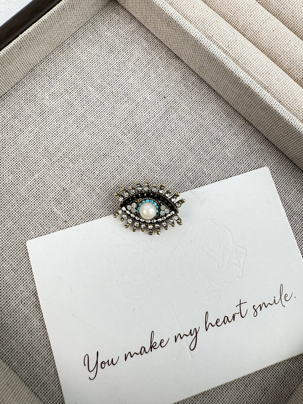 Evil Eye Rhinestone Brooch PA3615