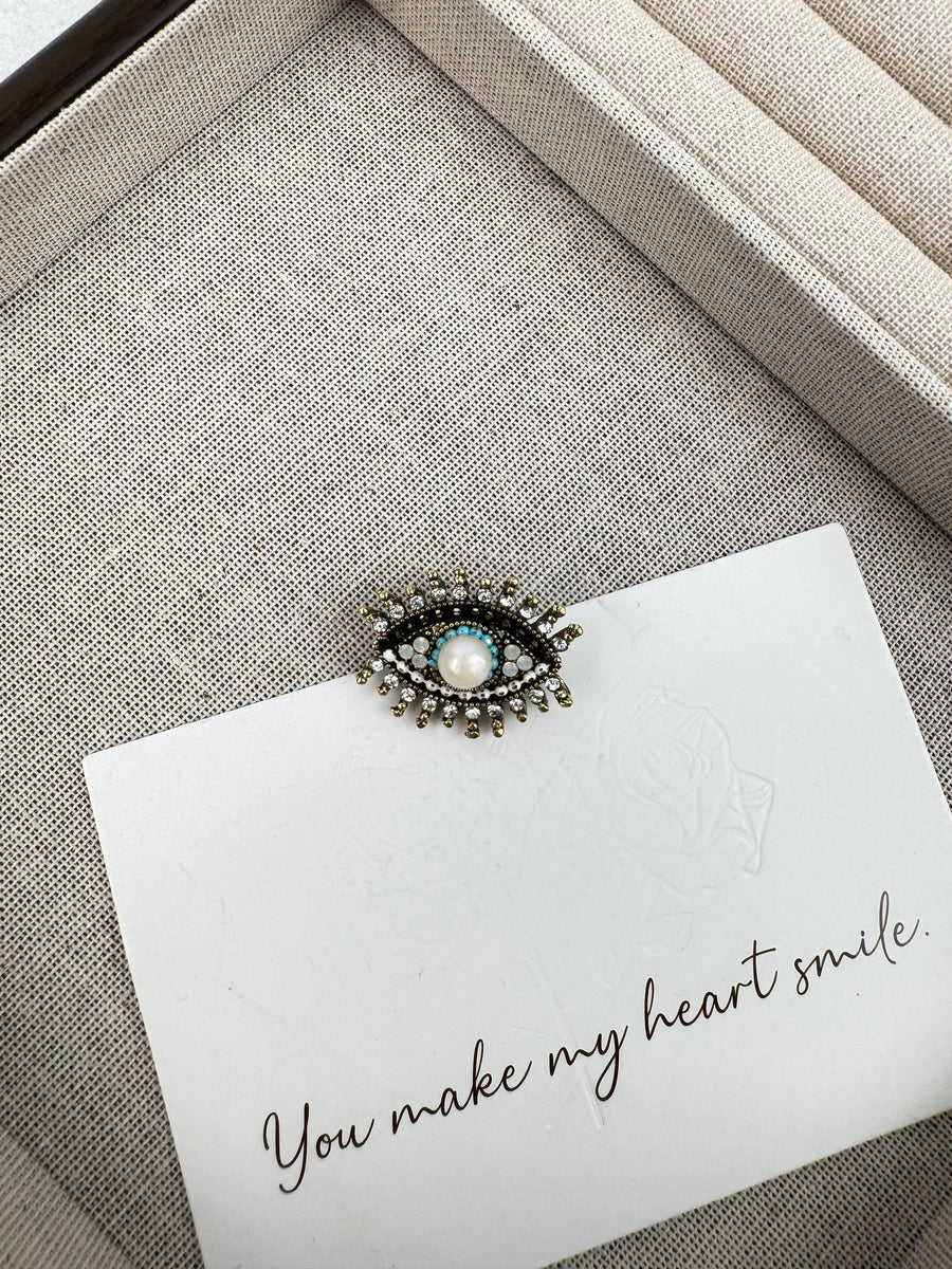 Evil Eye Rhinestone Brooch PA3615