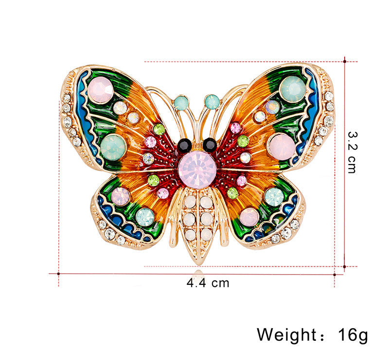 Multicolor Butterfly Brooch PA3635 - view 2