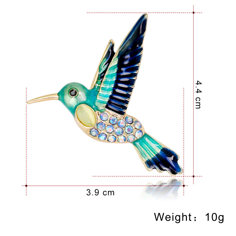 Bird Rhinestone Brooch PA3636 - view 3