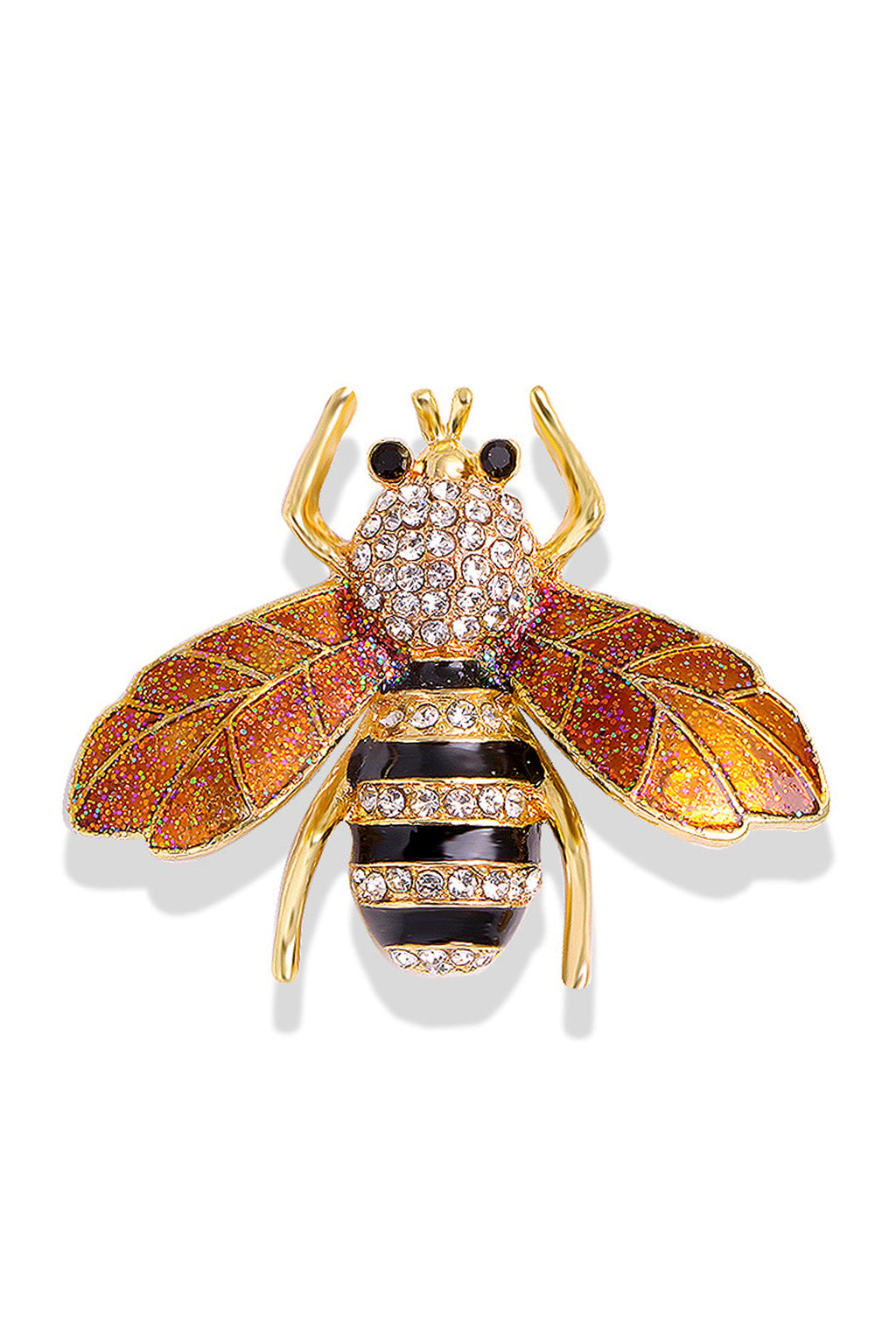 Bee Rhinestone Insect Brooch PA3641 - view 2