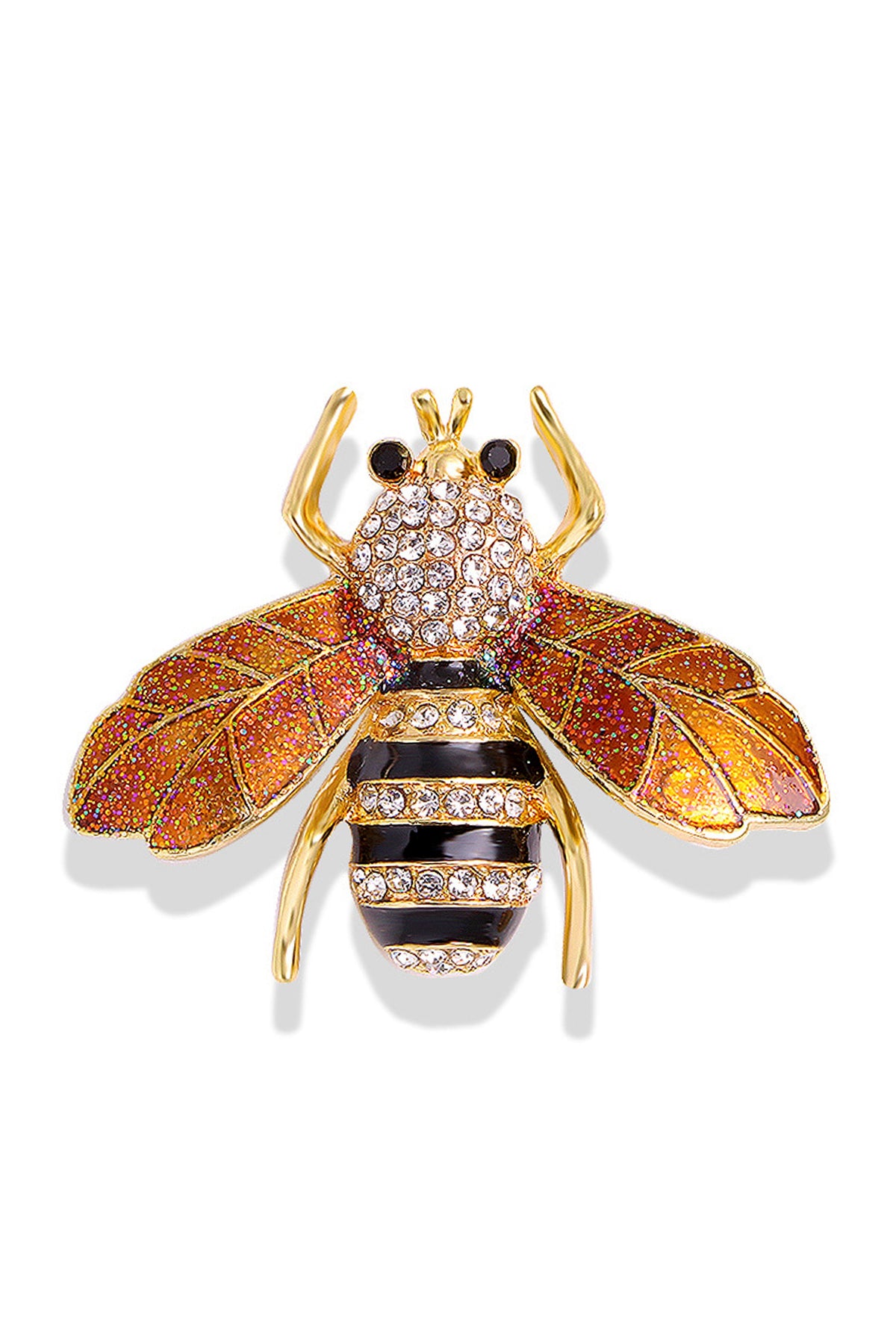 Bee Rhinestone Insect Brooch PA3641 - view 2