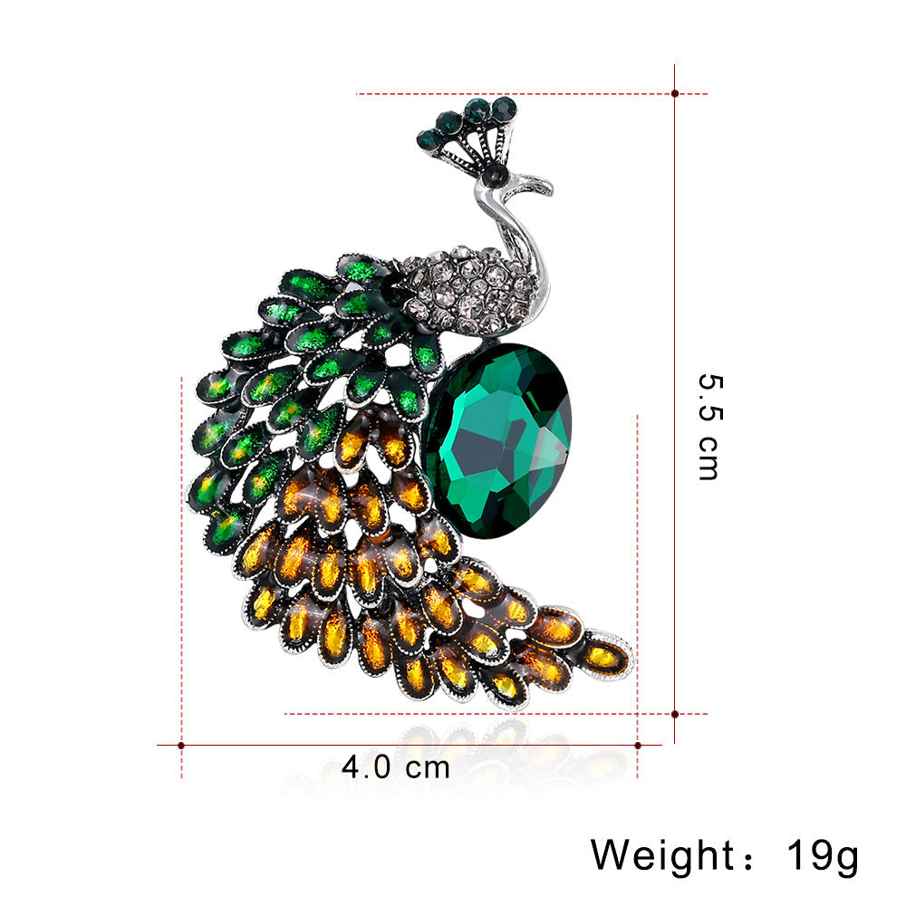 Bird Rhinestone Brooch PA3651 - view 2