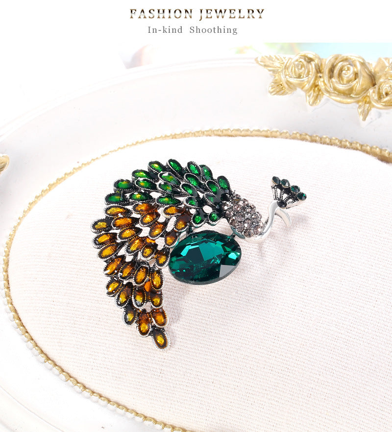 Bird Rhinestone Brooch PA3651 - view 4