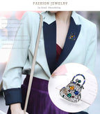 Handbag Rhinestone Brooch PA3654