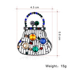 Handbag Rhinestone Brooch PA3654