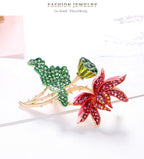 Floral Rhinestone Brooch PA3656