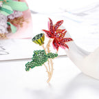 Floral Rhinestone Brooch PA3656