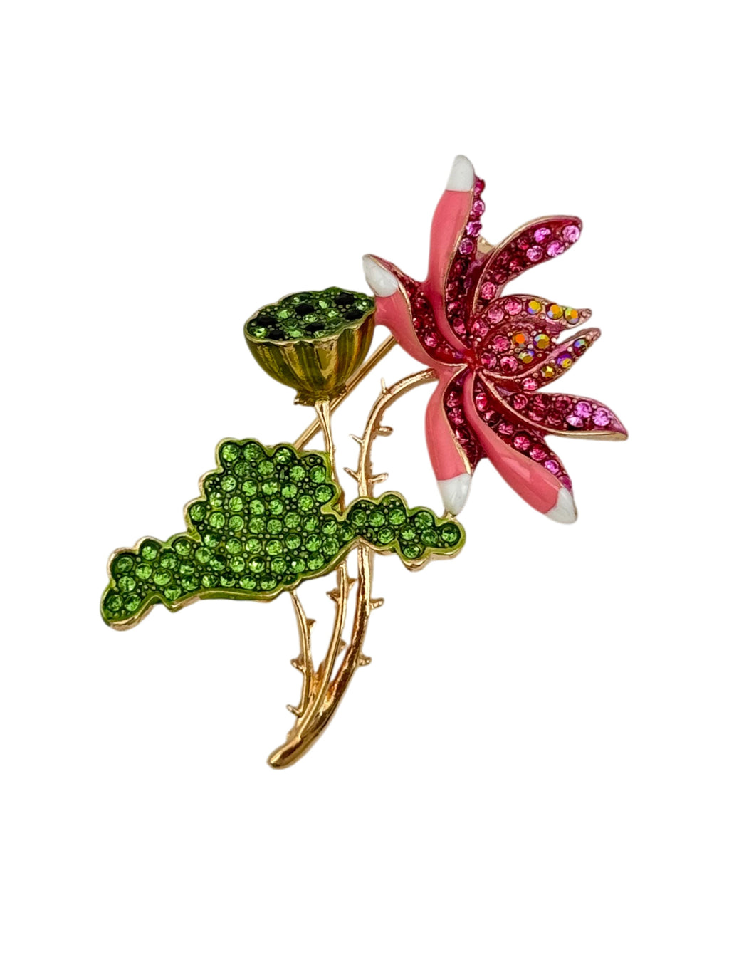 Floral Rhinestone Brooch PA3656