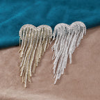 Heart Tassel Rhinestone Brooch PA3668