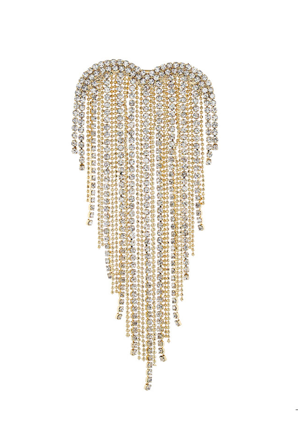 Heart Tassel Rhinestone Brooch PA3668