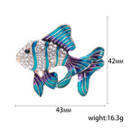 Fish Rhinestone Brooch PA3669