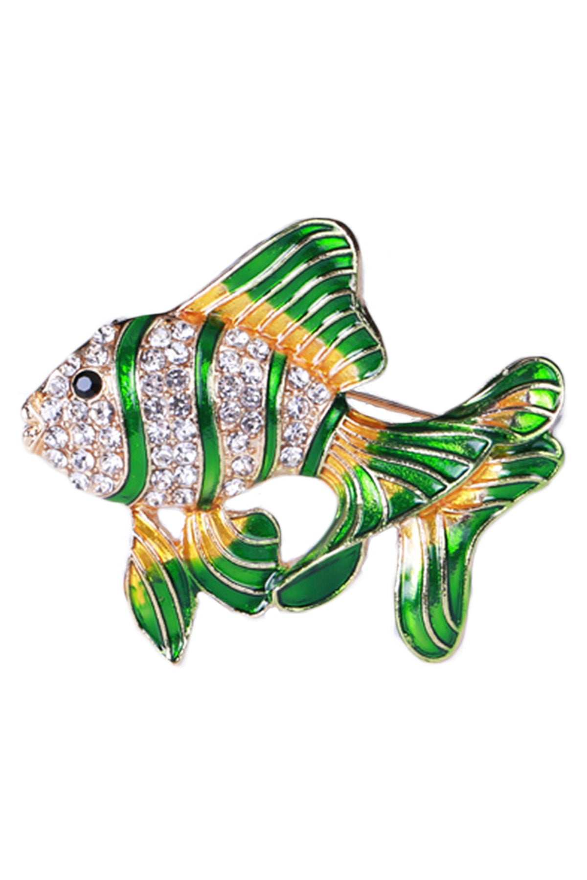 Fish Rhinestone Brooch PA3669
