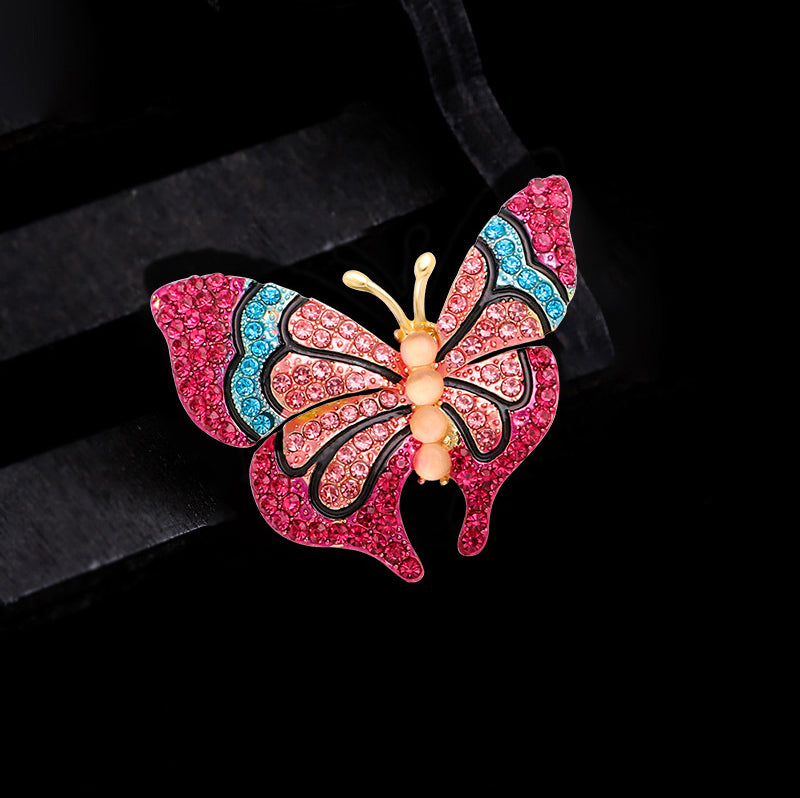 Butterfly Rhinestone Brooch PA3685