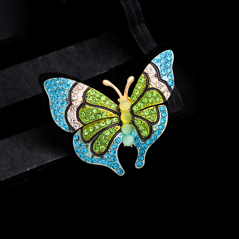 Butterfly Rhinestone Brooch PA3685