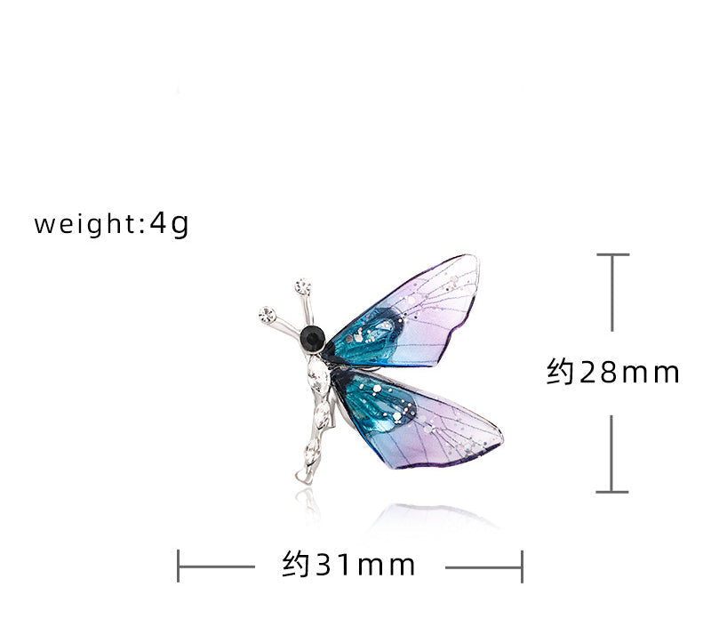 Butterfly Rhinestone Brooch PA3693