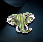 Elephant Head Rhinestone Brooch PA3695