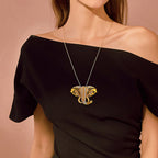 Elephant Head Rhinestone Brooch PA3695