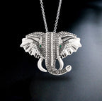 Elephant Head Rhinestone Brooch PA3695