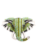 Elephant Head Rhinestone Brooch PA3695