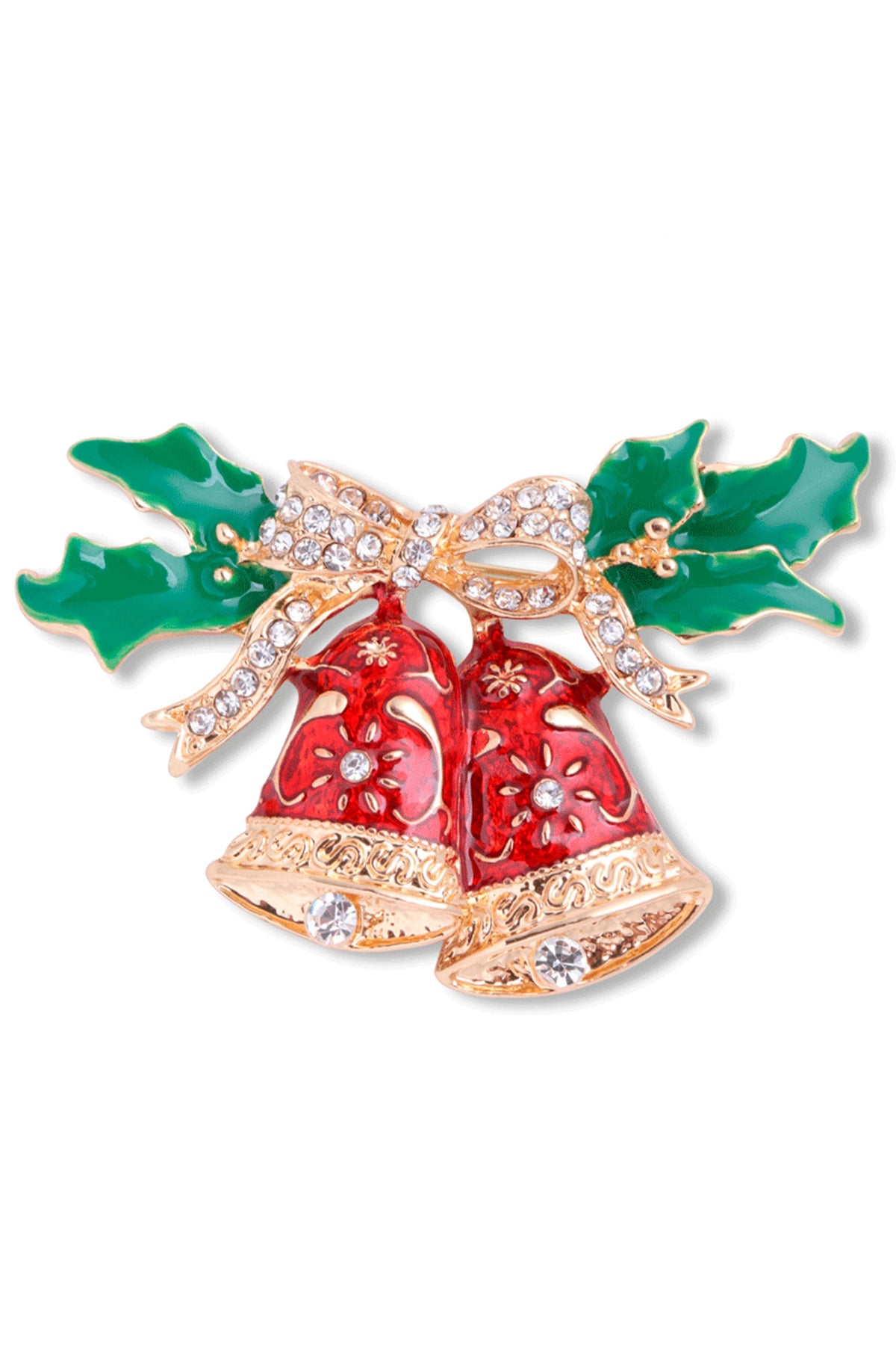 Christmas Bell Rhinestone Brooch PA3728